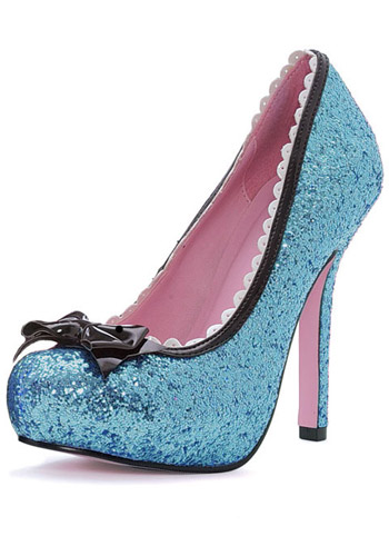 Blue Glitter High Heels