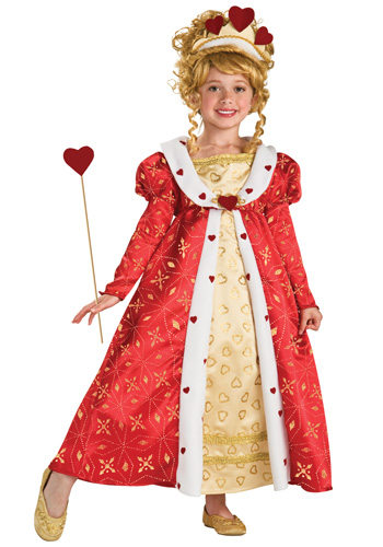 Girls Red Heart Princess Costume