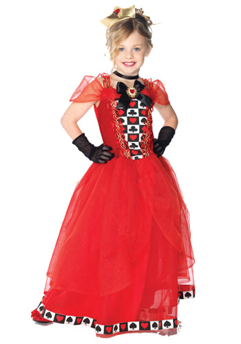 Girls Royal Red Queen Costume - Click Image to Close