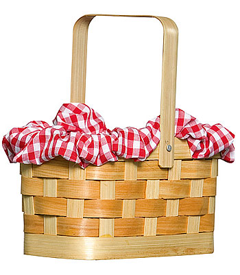 Gingham Basket Handbag - Click Image to Close