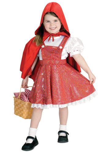 Girls Sequin Red Riding Hood Costume - Click Image to Close