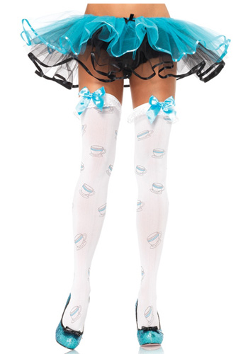 Tea Cup Thigh Highs - Click Image to Close