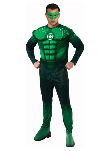 Adult Light Up Green Lantern Costume - Click Image to Close