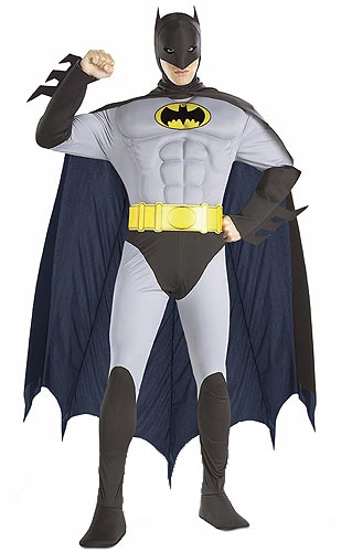 Adult Batman Muscle Costume - Click Image to Close