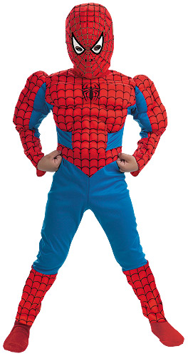 Kids Deluxe Muscle Spiderman Costume - Click Image to Close