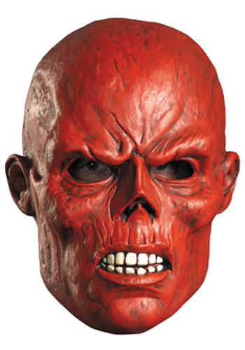 Deluxe Red Skull Mask - Click Image to Close