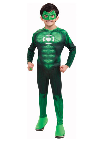 Kids Muscle Chest Green Lantern Costume - Click Image to Close