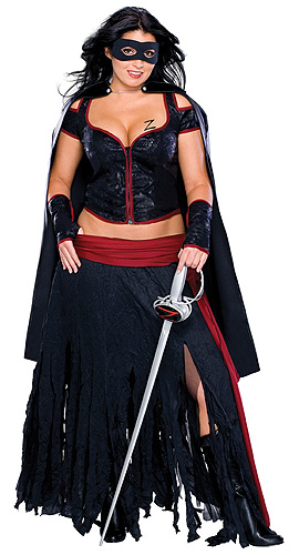 Plus Size Sexy Zorro Costume - Click Image to Close