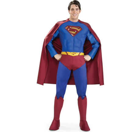 Supreme Superman Muscle Chest (Lycra) Adult - Click Image to Close