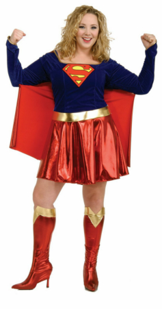 Supergirl Adult Plus Costume - Click Image to Close