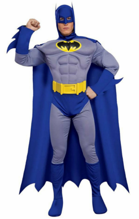 Batman Brave & Bold Deluxe Muscle Chest Adult Costume - Click Image to Close