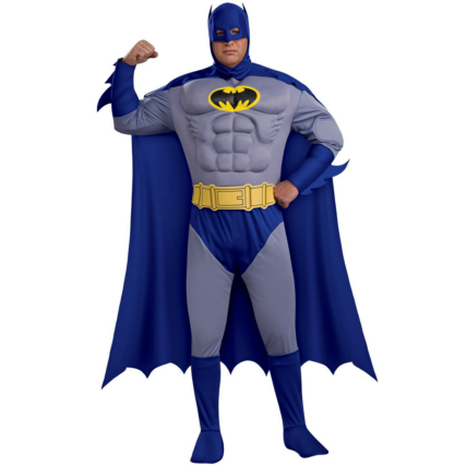 Batman Brave & Bold Deluxe Muscle Chest Adult Plus Costume - Click Image to Close
