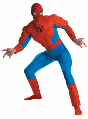 Spider-Man Deluxe Muscle Adult Costume - Click Image to Close