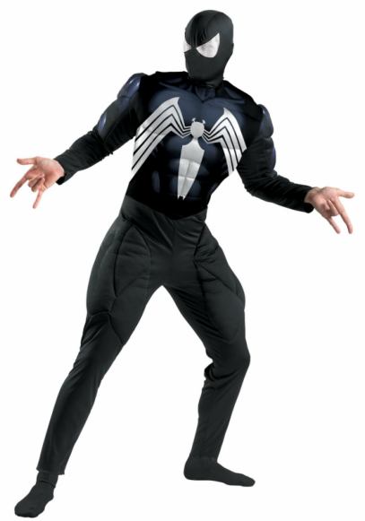 Black-Suited Spider-Man Deluxe Muscle Adult Costume