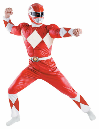 Red Ranger Classic Adult Costume - Click Image to Close