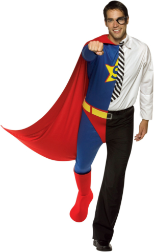 Superhero/Journalist Adult Costume - Click Image to Close