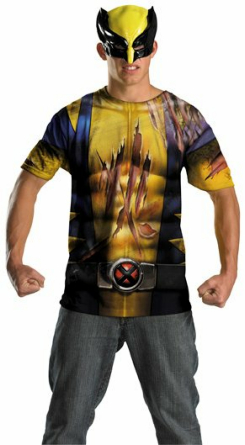 Wolverine Shirt And Mask Adult Costume - Click Image to Close