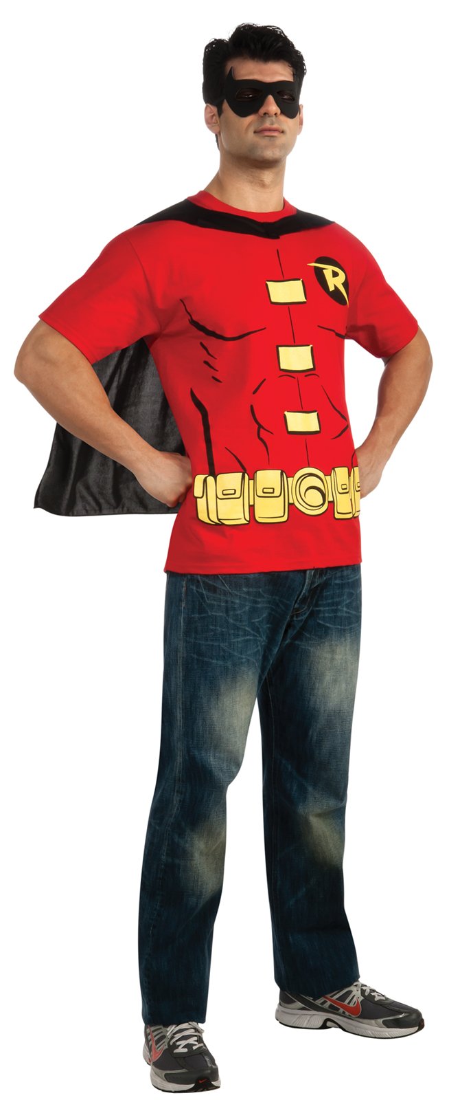 Robin (Male) T-Shirt Adult Costume Kit - Click Image to Close