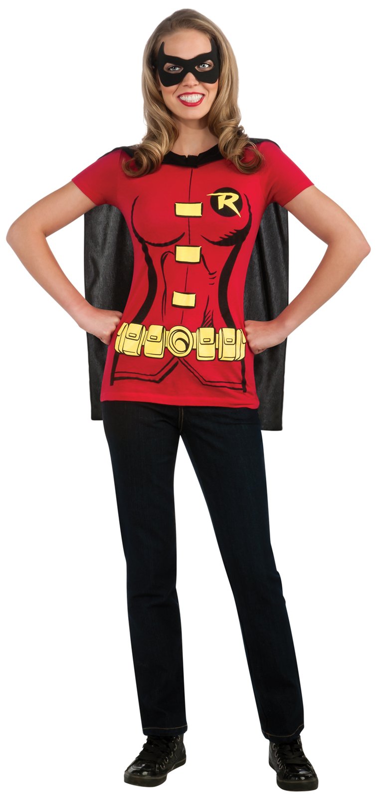 Robin (Female) T-Shirt Adult Costume Kit - Click Image to Close