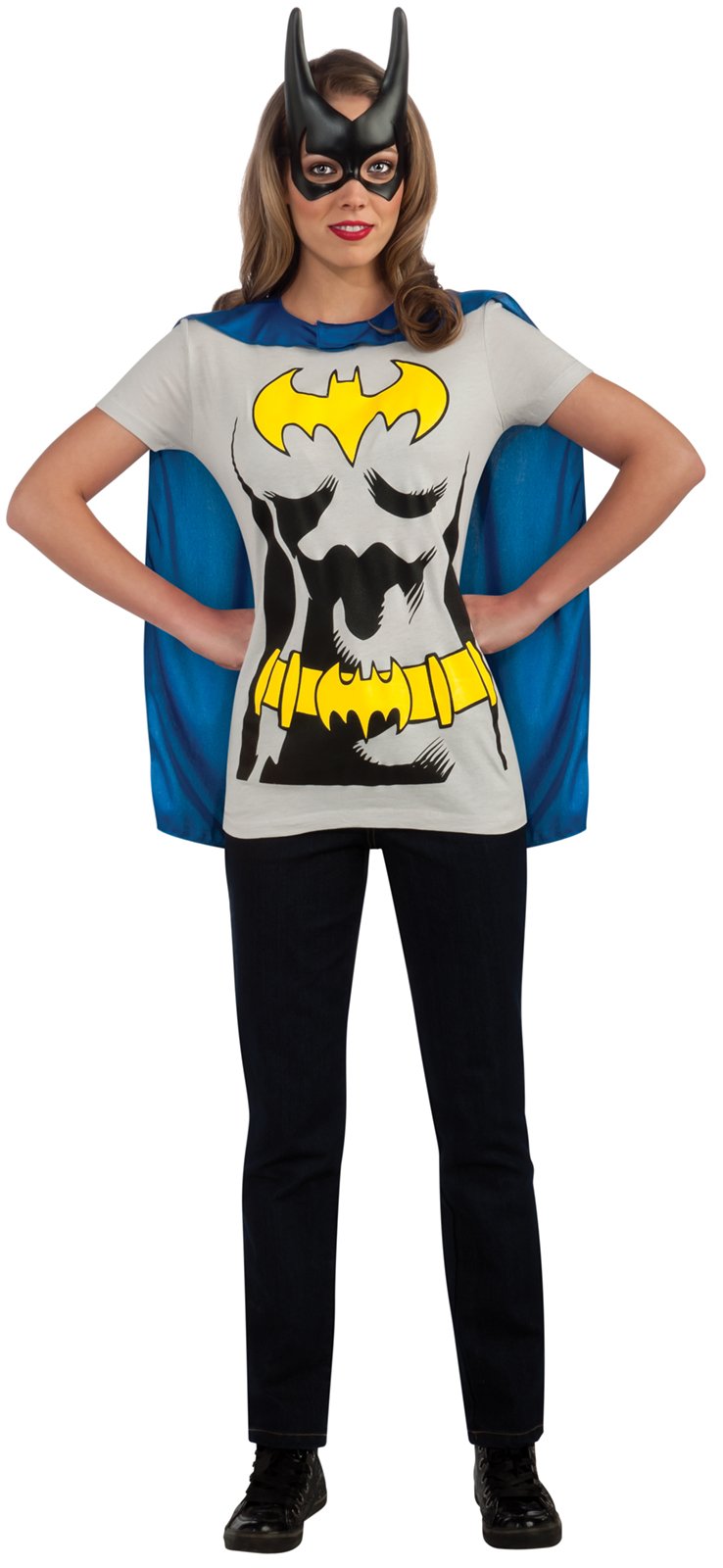 Batgirl T-Shirt Adult Costume Kit - Click Image to Close