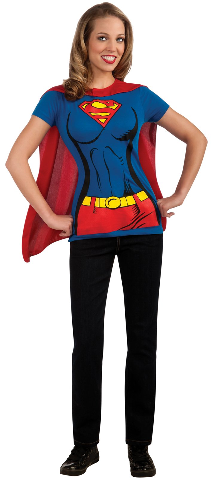 Supergirl T-Shirt Adult Costume Kit - Click Image to Close