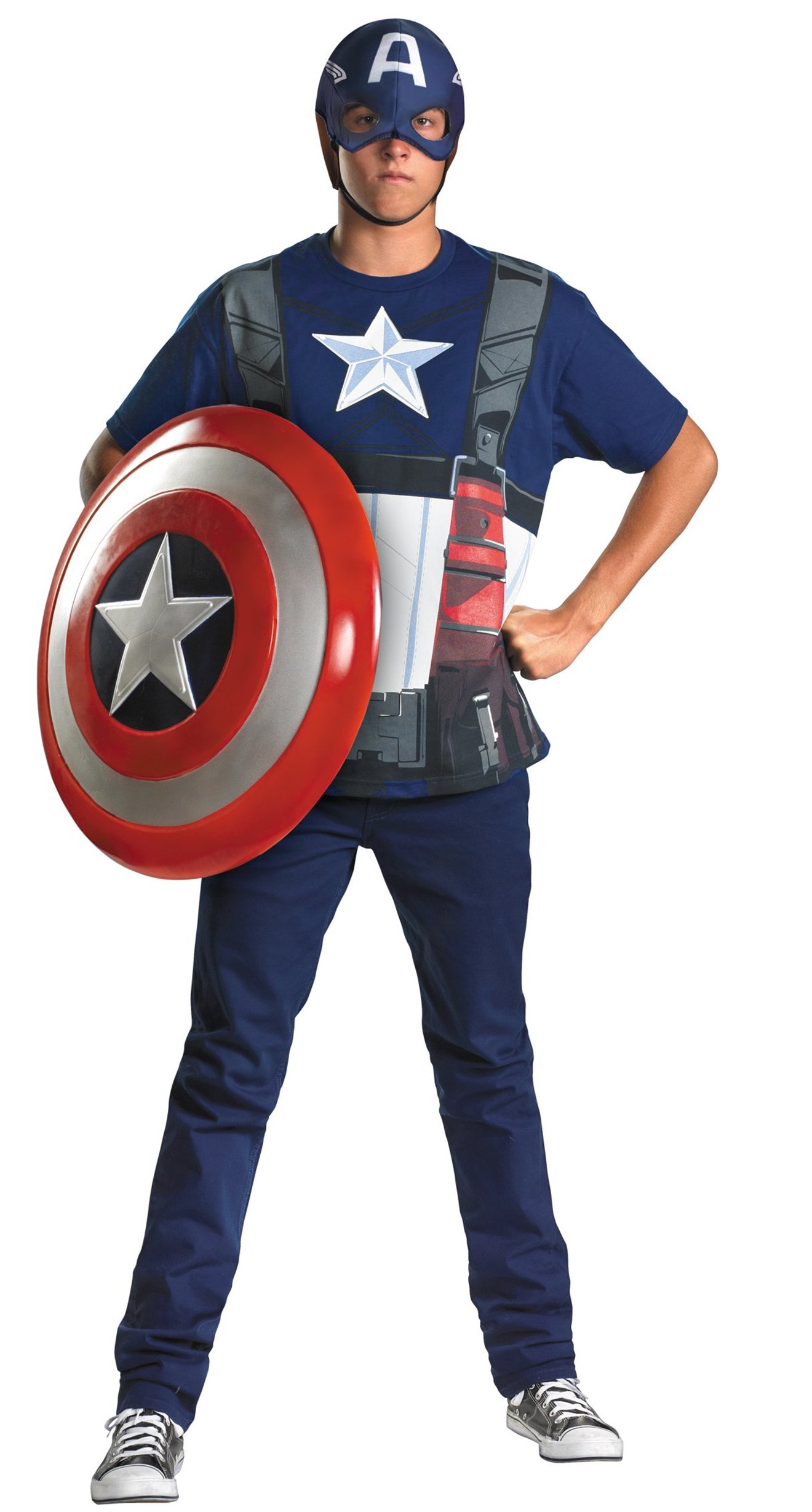 Captain America Adult Plus Costume Kit - Click Image to Close