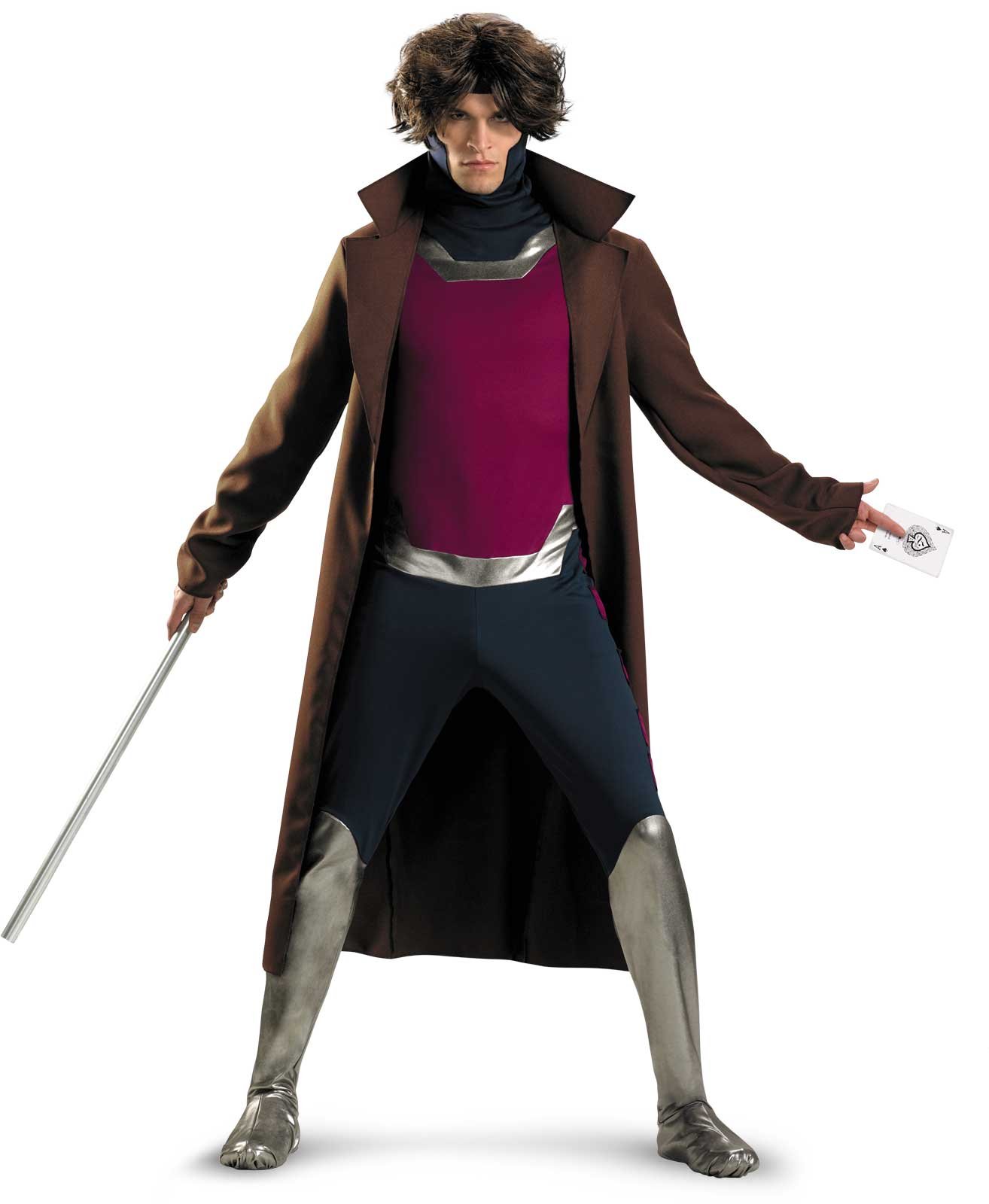 X-Men Gambit Adult Plus Costume - Click Image to Close