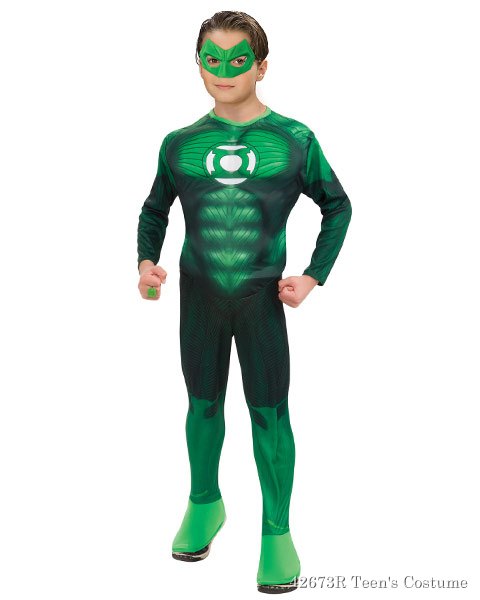 Teen Deluxe Muscle Chest Green Lantern Hal Jordan Costume