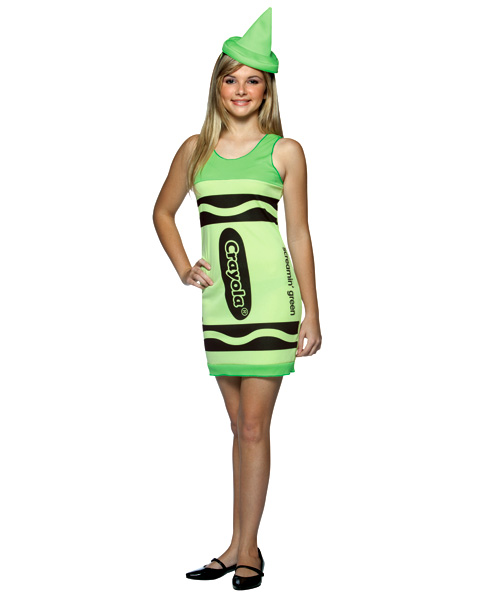 Teen Crayola Screamin Green Costume - Click Image to Close