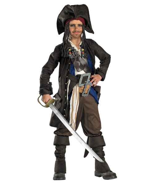 Prestige Captain Jack Sparrow Costume for Teen - Click Image to Close