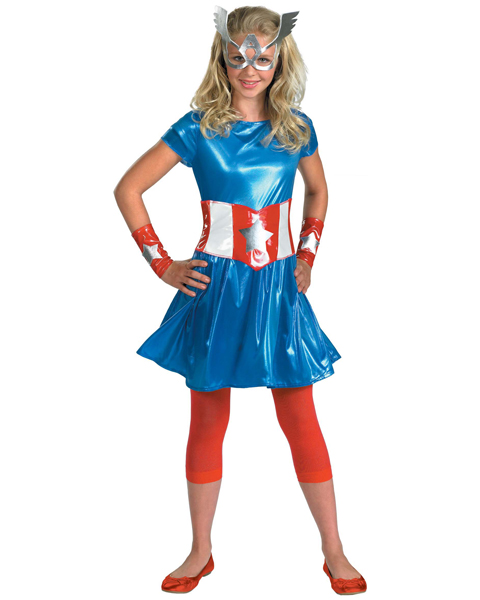 Girls Captain America Costume