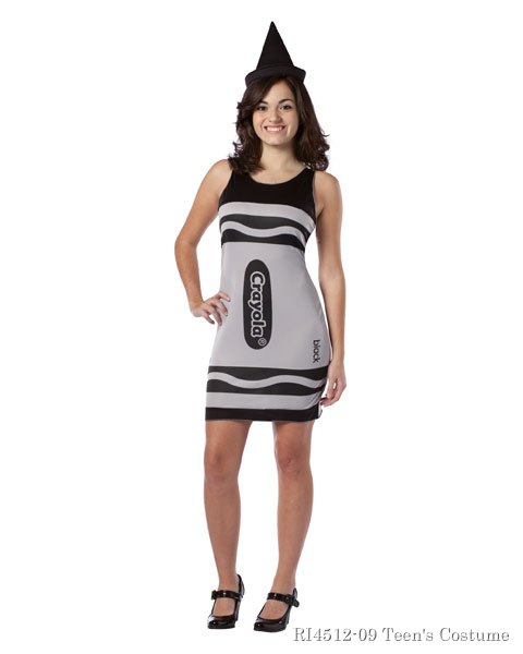 Crayola Tank Black Dress Teen Girl Costume