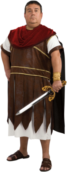 Greek Warrior Plus Adult Costume - Click Image to Close