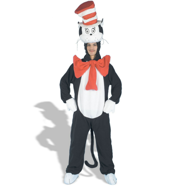 Cat In The Hat Plush Deluxe Adult Costume - Click Image to Close