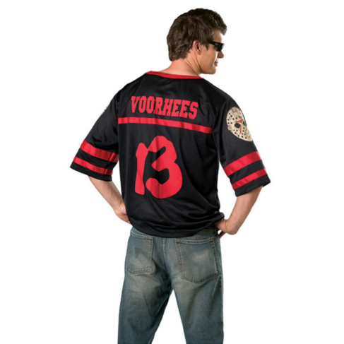 Friday the 13th Jason Hockey Jersey with Mask Adult Costume - Click Image to Close
