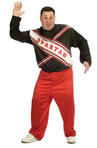 SNL Spartan Cheerleader Male Adult Plus Costume