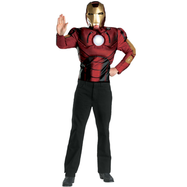 Iron Man 2008 Movie Muscle Chest Adult Costume - Click Image to Close