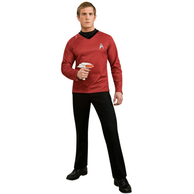 Star Trek Movie (2009) Red Shirt Adult Costume - Click Image to Close