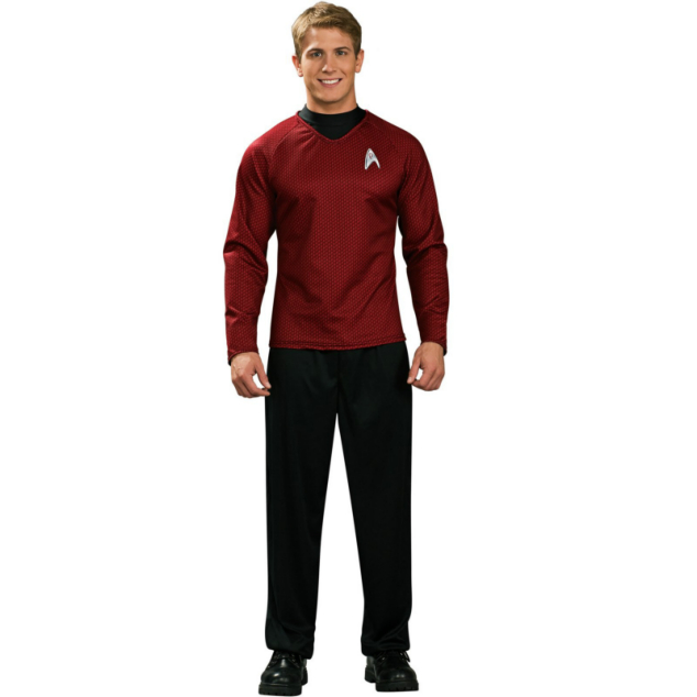 Star Trek Movie (2009) Red Shirt Deluxe Adult Costume - Click Image to Close