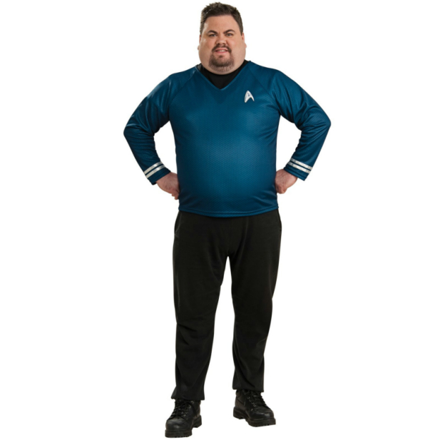 Star Trek Movie 2009 Blue Deluxe Adult Plus Costume - Click Image to Close
