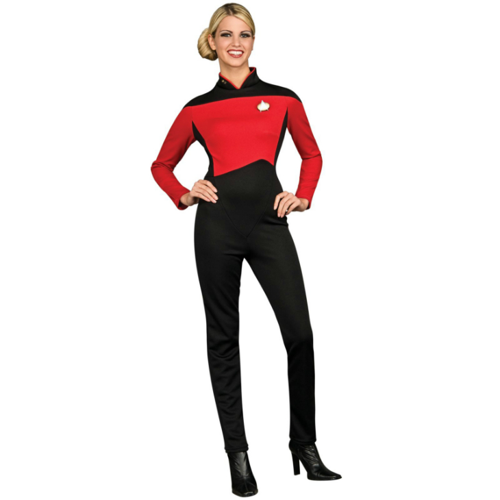 Star Trek Next Generation Red Jumpsuit Deluxe Adult Costume