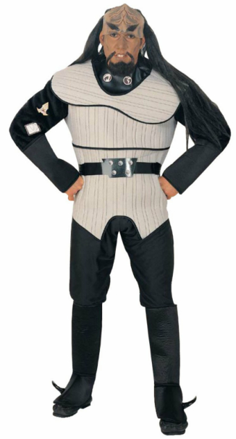 Star Trek Next Generation Klingon Male Deluxe Adult Costume - Click Image to Close