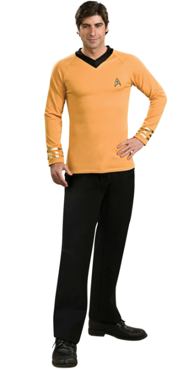 Star Trek Classic Gold Shirt Deluxe Adult Costume - Click Image to Close