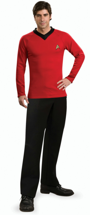 Star Trek Classic Red Shirt Deluxe Adult Costume - Click Image to Close