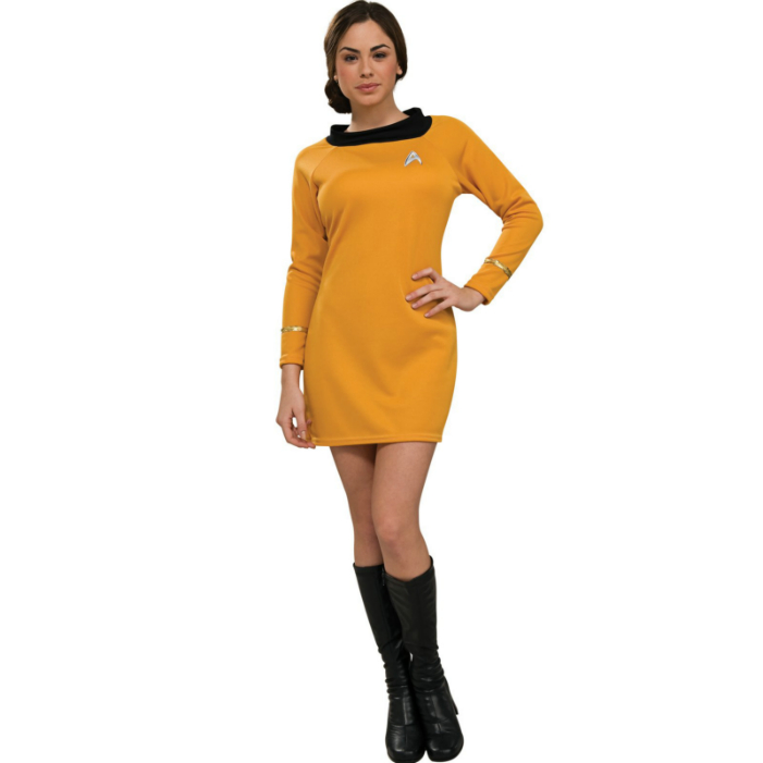 Star Trek Classic Gold Dress Deluxe Adult Costume - Click Image to Close