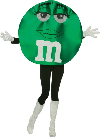 M&Ms Green Deluxe Adult Costume - Click Image to Close