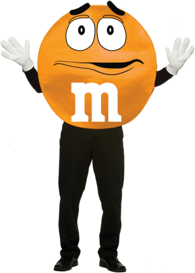 M&Ms Orange Deluxe Adult Costume - Click Image to Close