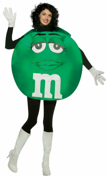 M&Ms Green Poncho Adult Costume
