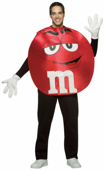 M&Ms Red Poncho Adult Costume - Click Image to Close