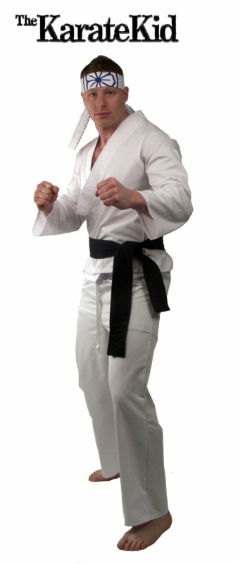 Karate Kid Daniel-San Replica Gi Adult Costume - Click Image to Close